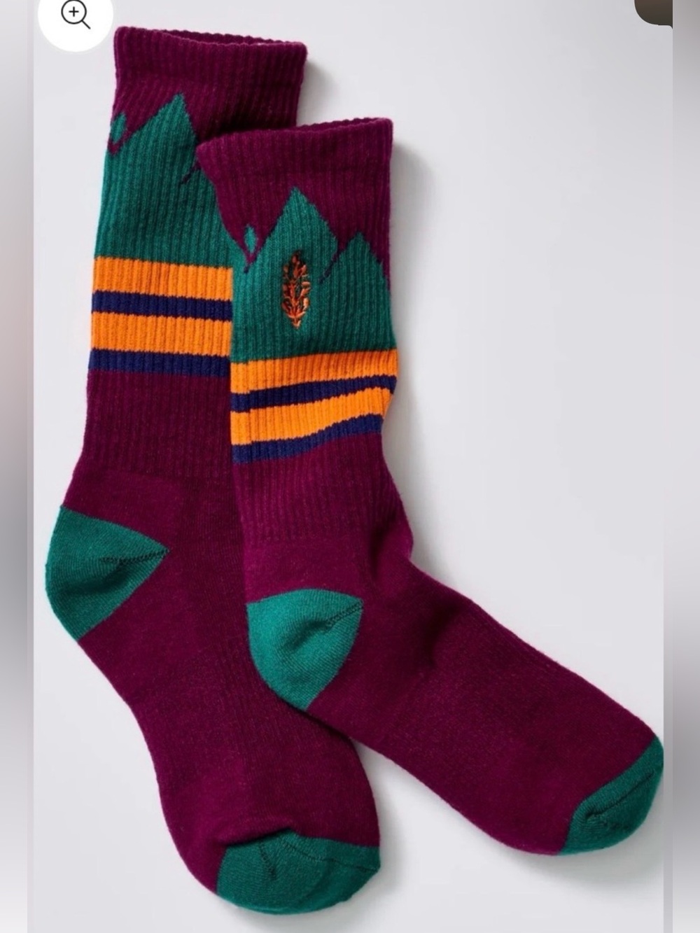 FP Movement by Free People Hit The Road Tube Socks RARE Mtn Print One Size NWT